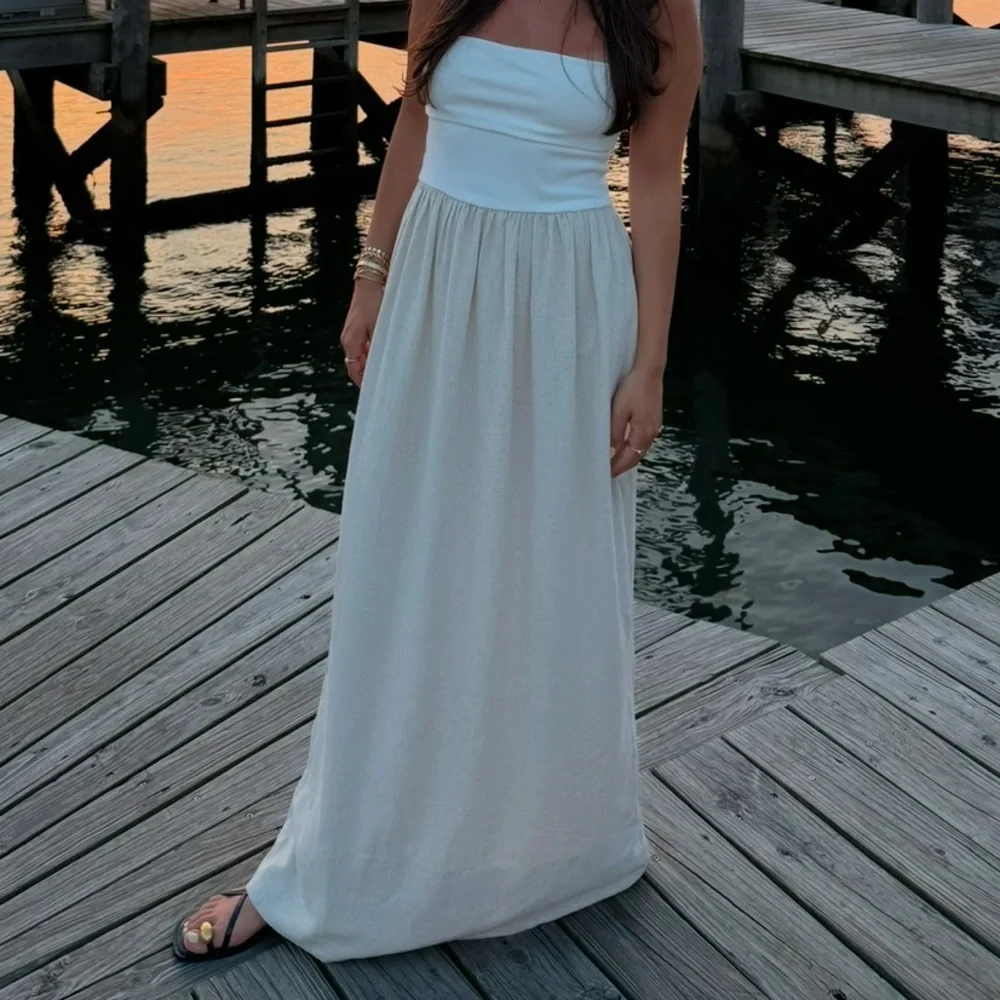 Robertson + Rodeo Lake Como Linen Ribbed Dress - Picture 2 of 3